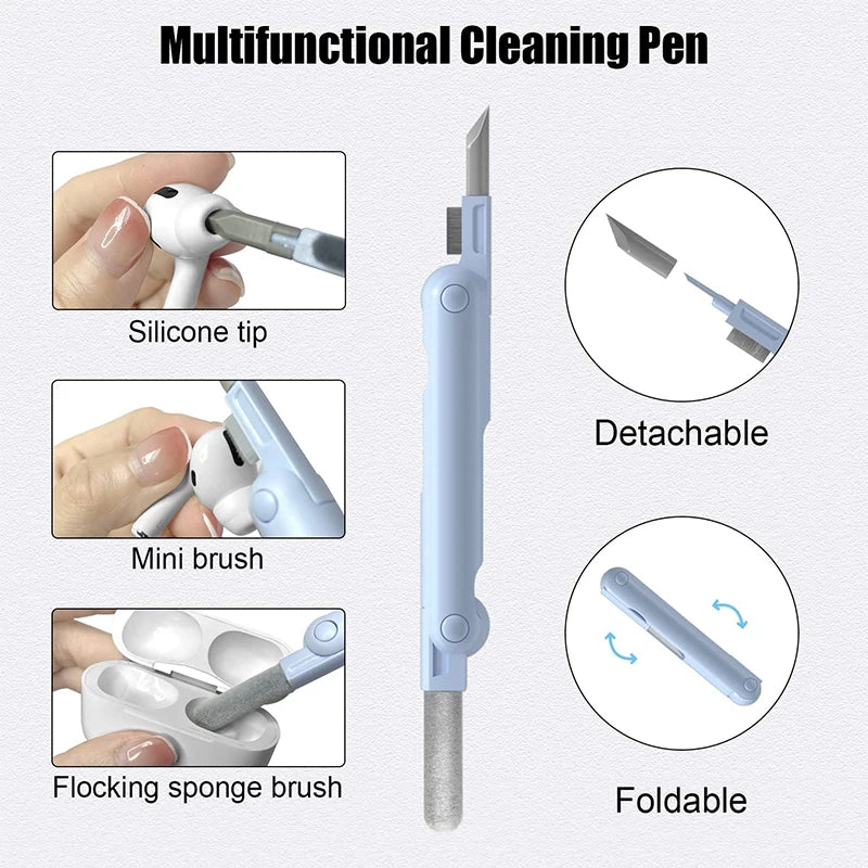 Brush - 7‑in‑1 Deluxe Electronic Cleaning Kit – Keyboard, Headset, AirPods, Earphones & Laptop Screen Cleaner Pen