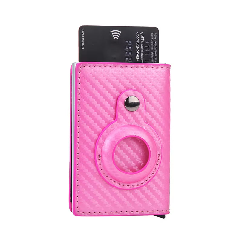 Rfid Credit Card Holder Wallet for Airtag Men Women Wallets Money Bags Leather Wallet for Apple Air Tag Purses Smart Wallet