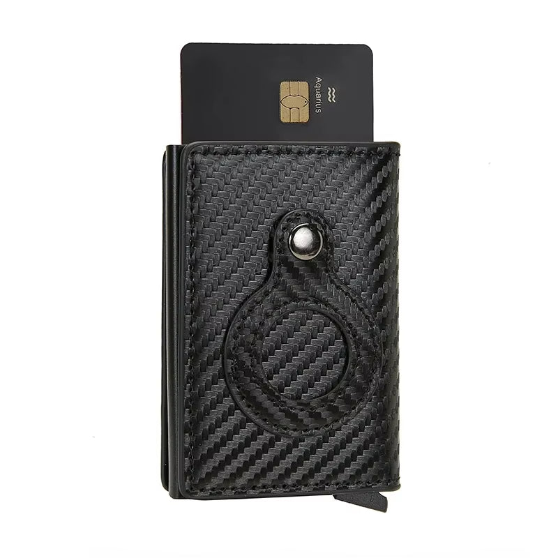 Rfid Credit Card Holder Wallet for Airtag Men Women Wallets Money Bags Leather Wallet for Apple Air Tag Purses Smart Wallet