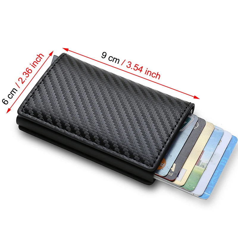 Rfid Credit Card Holder Wallet for Airtag Men Women Wallets Money Bags Leather Wallet for Apple Air Tag Purses Smart Wallet