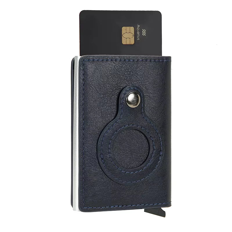 Rfid Credit Card Holder Wallet for Airtag Men Women Wallets Money Bags Leather Wallet for Apple Air Tag Purses Smart Wallet