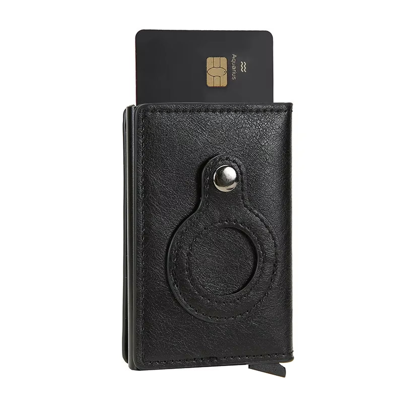 Rfid Credit Card Holder Wallet for Airtag Men Women Wallets Money Bags Leather Wallet for Apple Air Tag Purses Smart Wallet