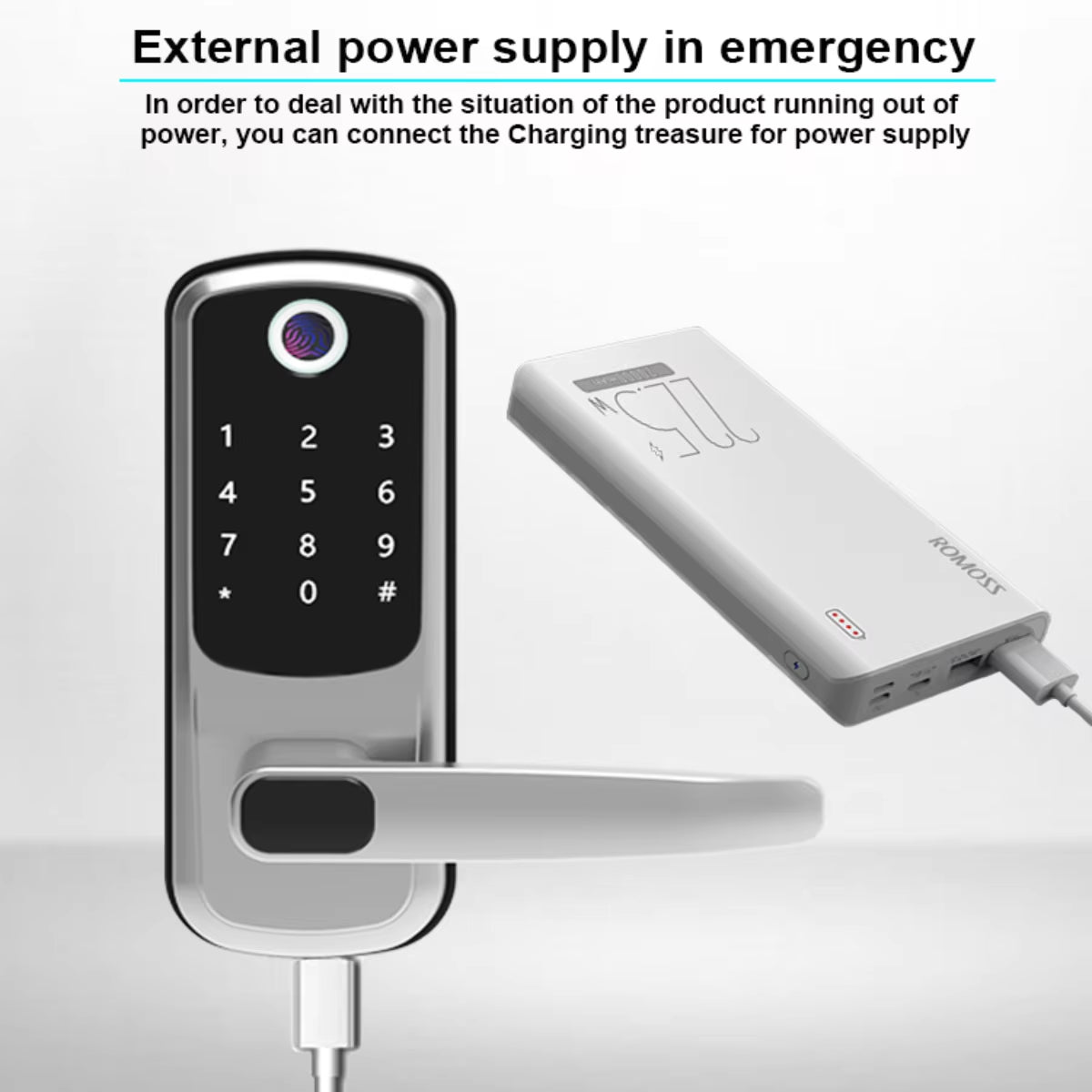 TTLOCK Wifi Electronic Smart Door Lock with Biometric Fingerprint / Password /Smart Card / Key Unlock/ USB Emergency Charger