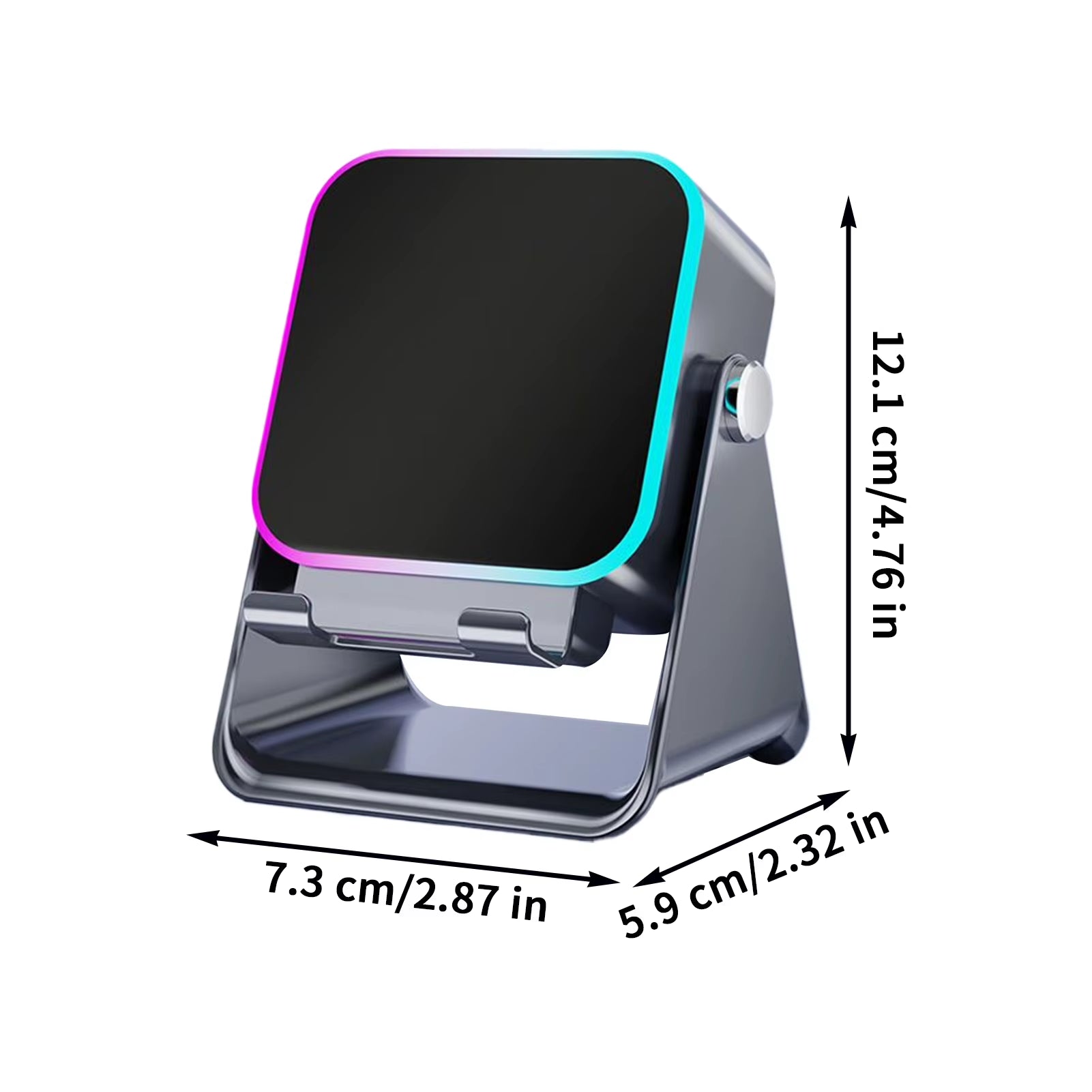 Induction Speaker for Cell Phone Audio Station with Light 10W Phone Holder Wireless Charger Speaker for Home Office Travel