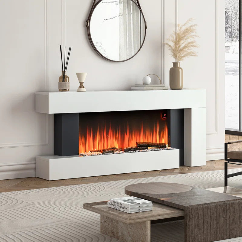 Klingbeil 132Cm W Freestanding Electric Fireplace Mantel