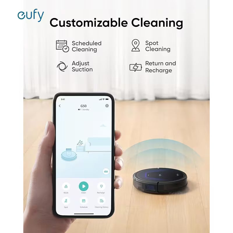 eufy G50 Robot Vacuum, 4000Pa Suction for Pet Hair, Hard Floors & Carpets