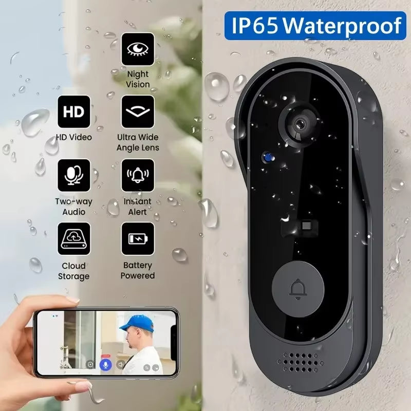 Tuya Doorbell with Camera Wireless Bundle Video Doorbell WIFI HD Outdoor Phone Door Bell Camera Security Video Intercom IR