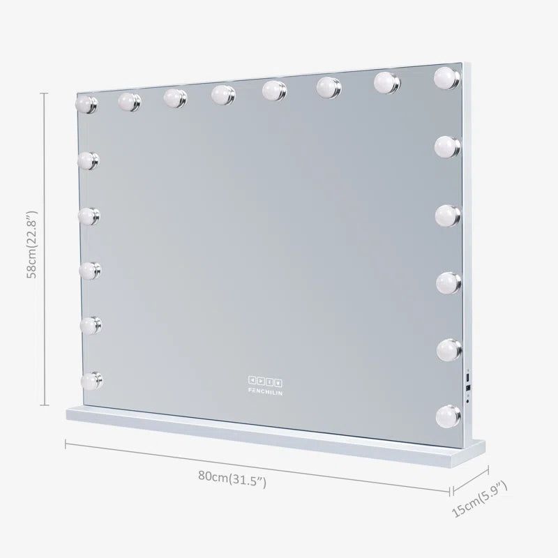 Vanity Rectangle Bluetooth LED Metal Mirror