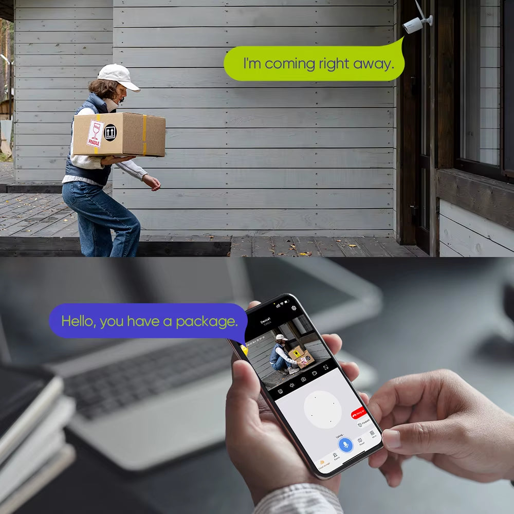 6PCS 5MP Wifi Camera IP Outdoor 10CH NVR Two-Way Audio Wireless Audio Video Security Surveillance Kit Cameras