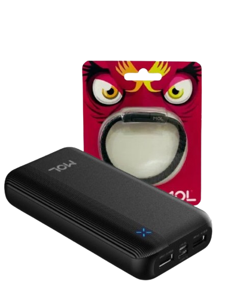 MOL FierceC Bracelet Cable + MOL Endure 20,000mAh Power Bank Combo