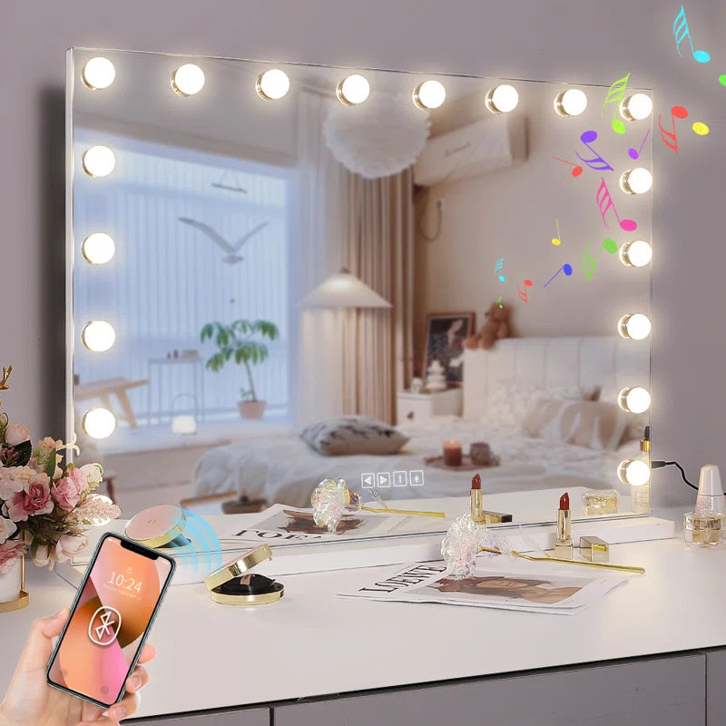 Vanity Rectangle Bluetooth LED Metal Mirror