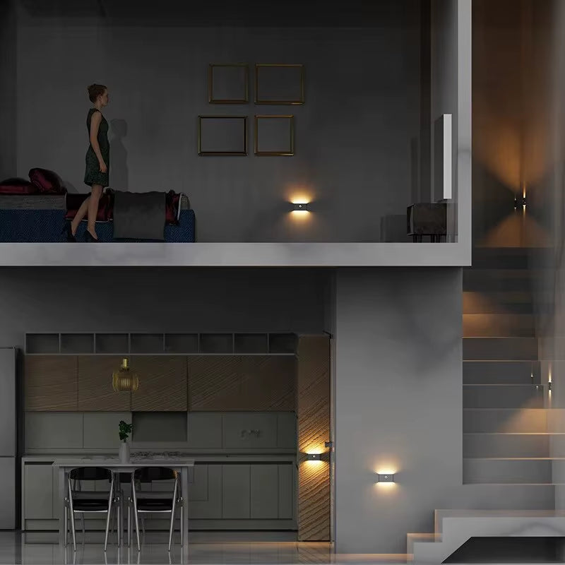 Smart Motion Sensor LED Night Lights, Eye Protection Bedside Night Lamp Cabinet Lighting for Bedroom Bathroom Hallway Camping