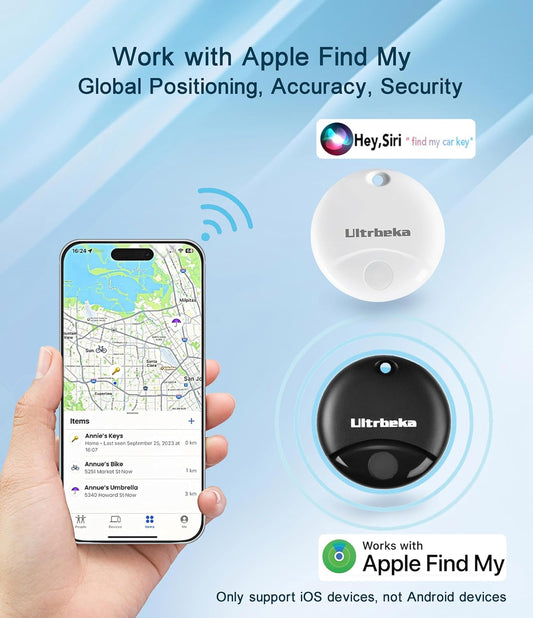 Tracking Air Tags 2 Pack Air Bluetooth Tracker Tag, Keys Finder with Find My(Ios Only), Item Locator I Tag for Iphone, Waterproof Mini Trackers for Bags, Luggage, Wallet