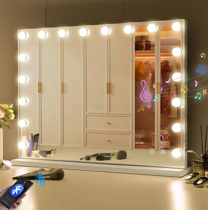 Vanity Rectangle Bluetooth LED Metal Mirror